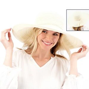 Physician Endorsed UPF 50+ Southern Belle
Tassel Sun Hat, beige & white, Adj.